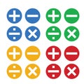 Math symbols vectorÃÂ and Math icons Royalty Free Stock Photo